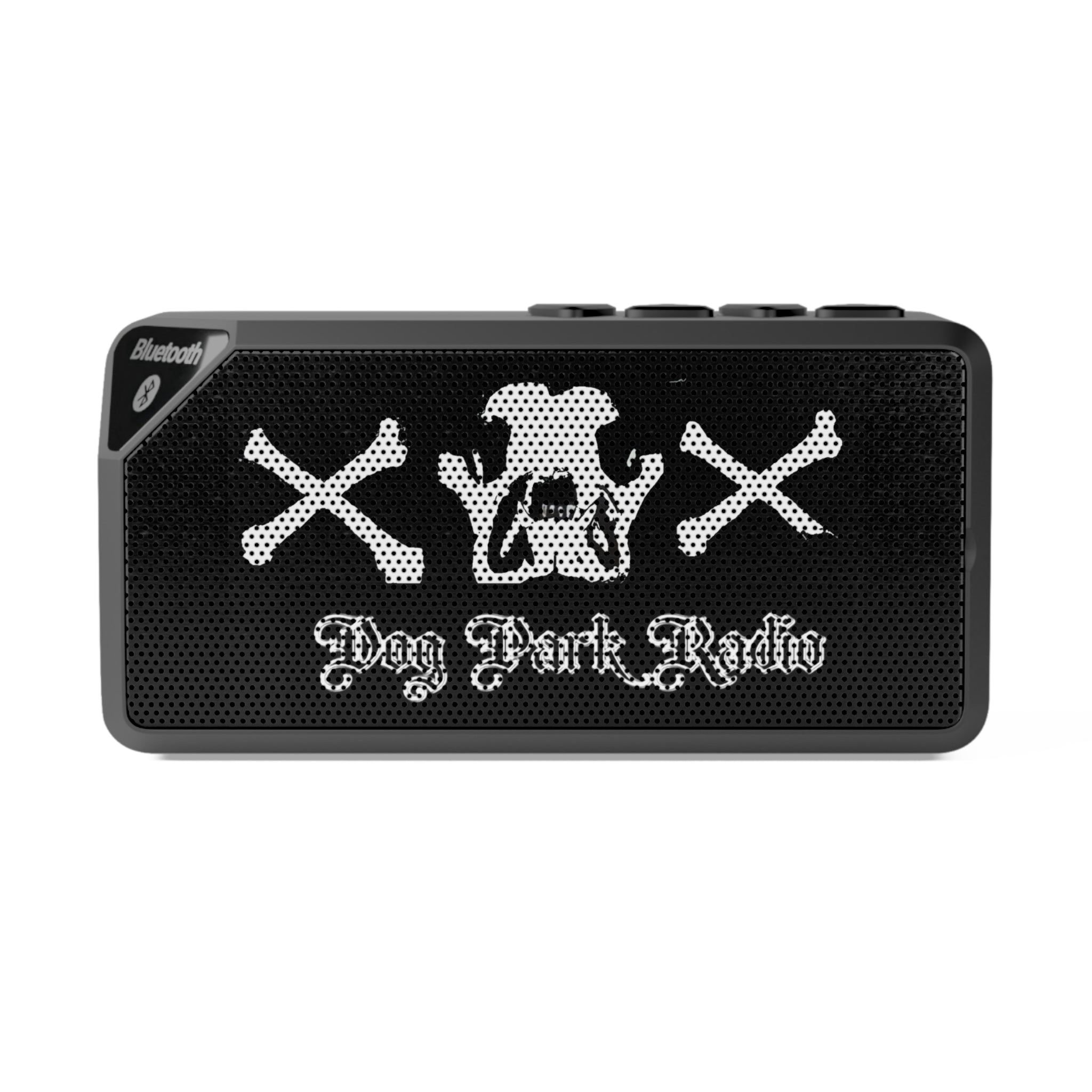 Bluetooth Speaker — 'Dog Park Radio' Skull & Crossbones Tribal Design