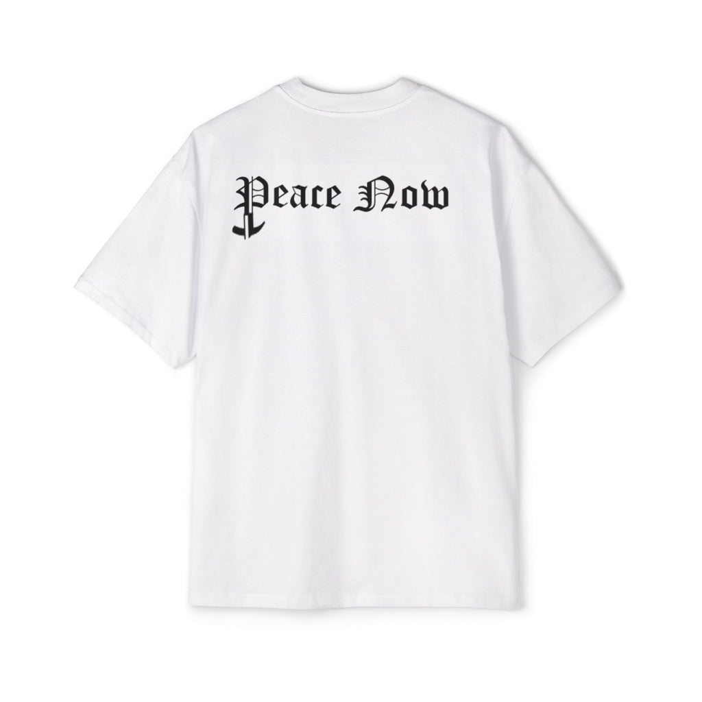 Oversized Tee — Graffiti Jesus Front with "Peace Now" Back
