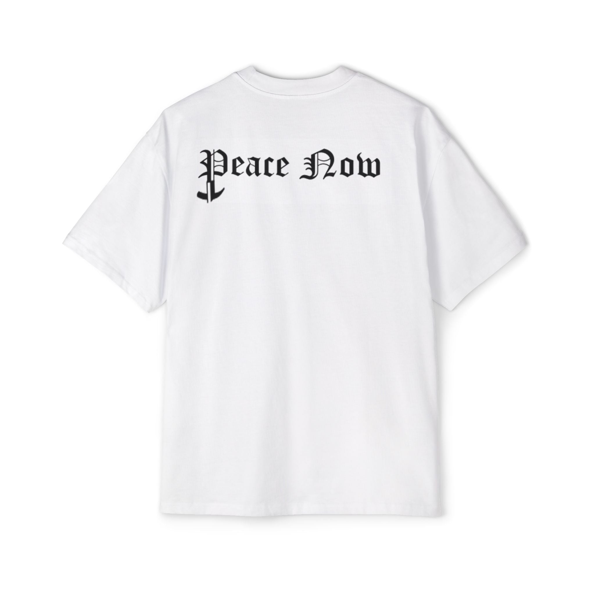 Oversized Tee — Graffiti Jesus Front with "Peace Now" Back
